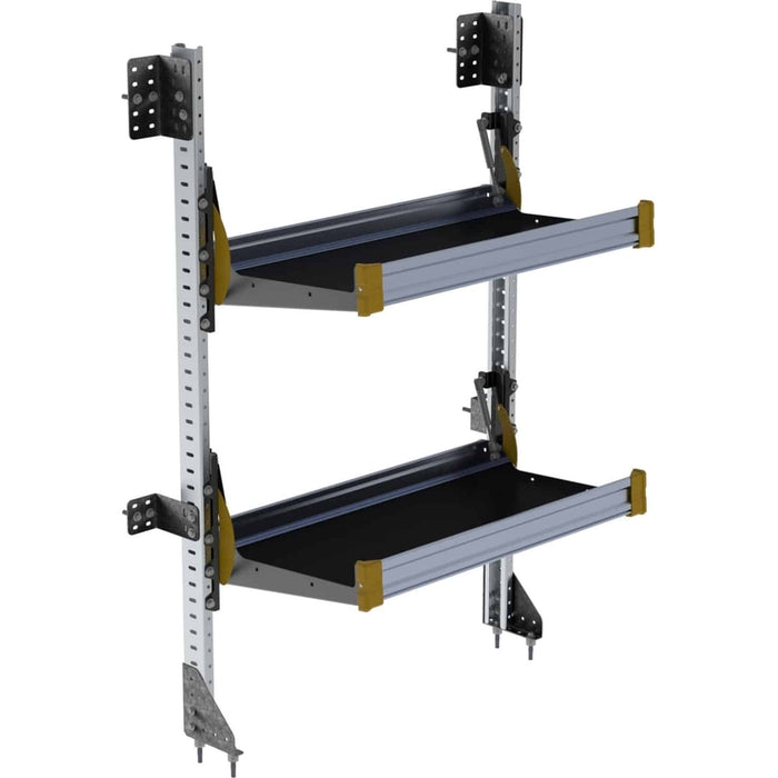 Ranger Design Fold-Away Cargo Van Foldable Shelving System - 2 Levels 65"H x 36"W Model F5-RA36-2