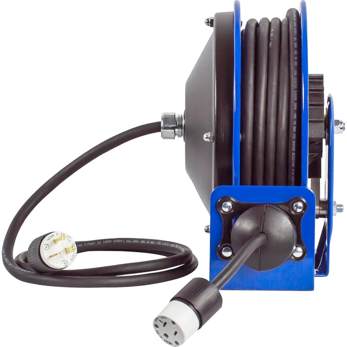 Coxreels PC10 Series Compact Spring Driven Cord Reel Single Industrial Receptacle 16 GA x 30 ft. - Cord Included Model PC10-3016-A