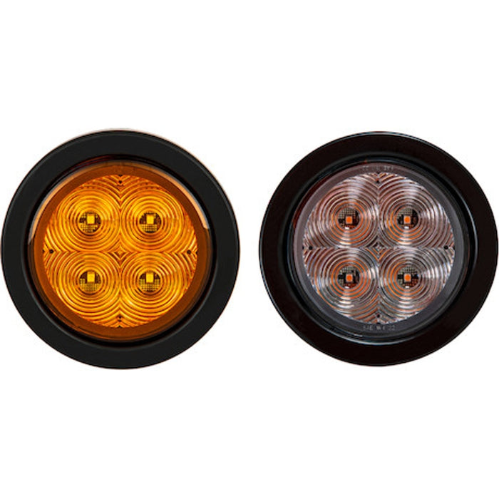 Buyers Products 4 Inch Round LED Amber/Amber Lens Recessed Strobe Light Model SL42AO