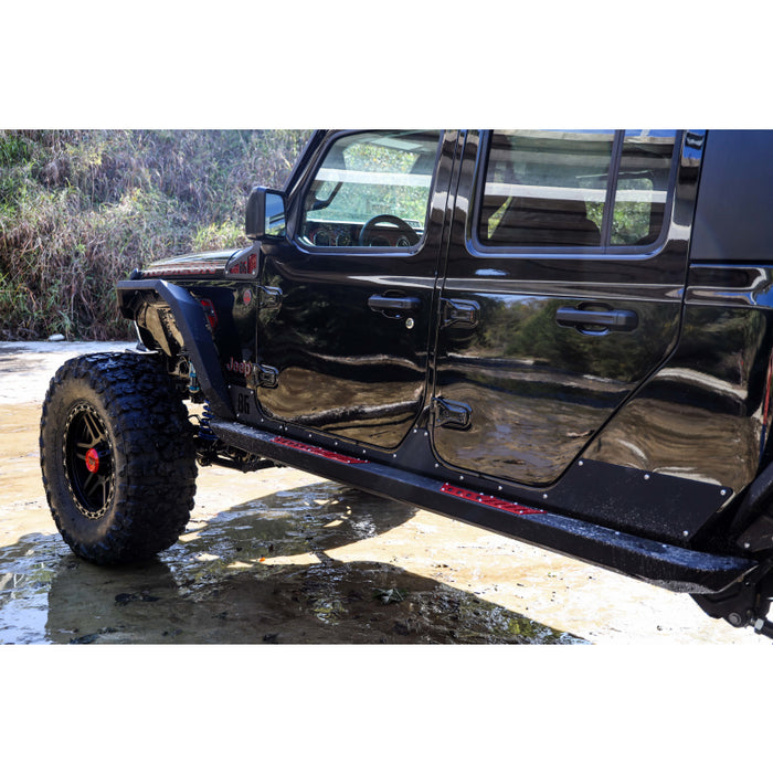 Bodyguard Rock Sliders With Body Cladding 4 Door Bare Metal Model 22280B