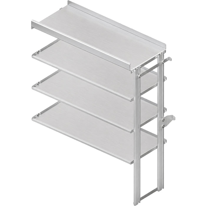 Hackney Expansion Shelving Module with Pipe Top and 3 Shelves - 23D x 54W x 60.5H Model 2354PX