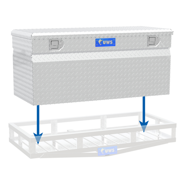 UWS Bright Aluminum 48" Cargo Carrier Utility Chest Box Model TBC-48-DD