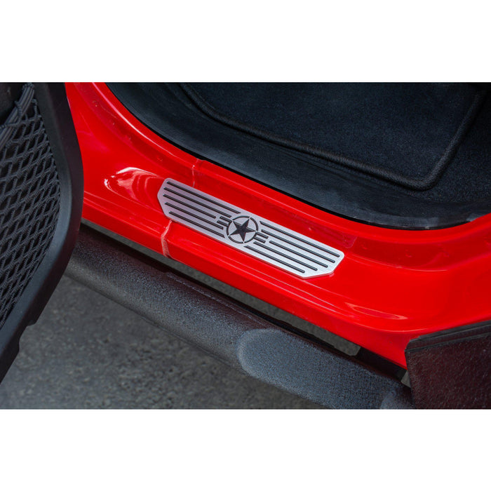 DV8 Offroad 2018-2025 Jeep Gladiator JT WranglerJL JLU Rear Sill Plate "Star Logo" Model D-JL-180014-STR4