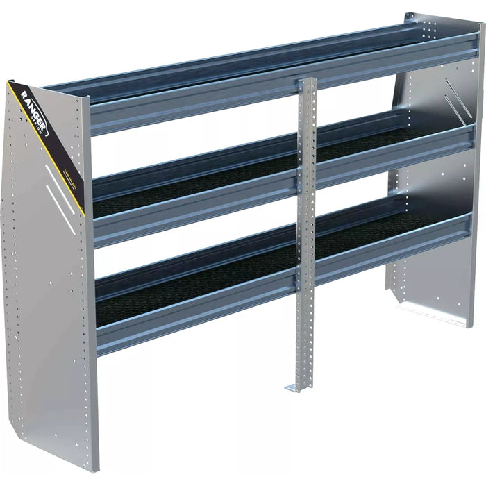 Ranger Design N4 3 Tray Aluminum Van Shelving for Low Roof Vans 16"x72"x44.5" Model N4-RA72-3