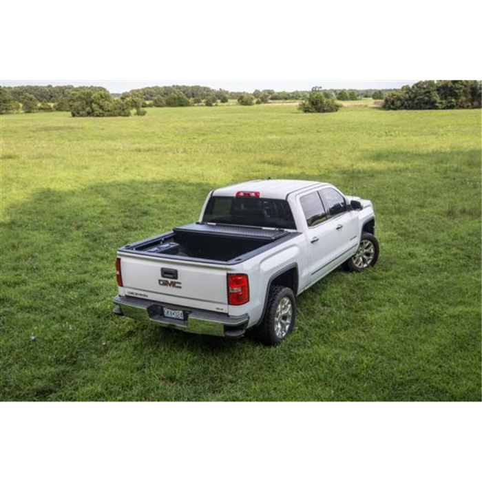 TrailFX Hard Tri-Fold Tonneau Cover Low Profile Gloss Black Plastic Model TFX1533