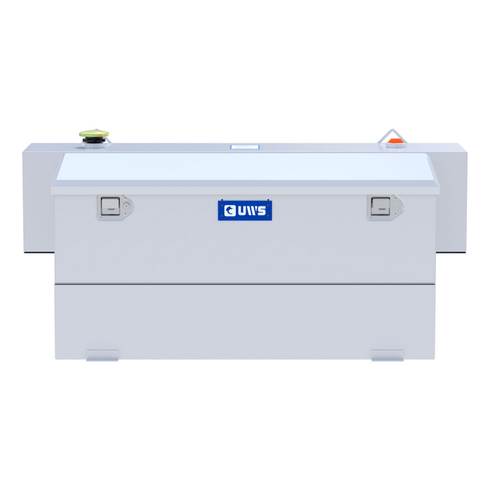 UWS White Hammerhead-Style 100-Gallon Steel-Aluminum Combo Transfer Tank Model ST-100HH-CB-W