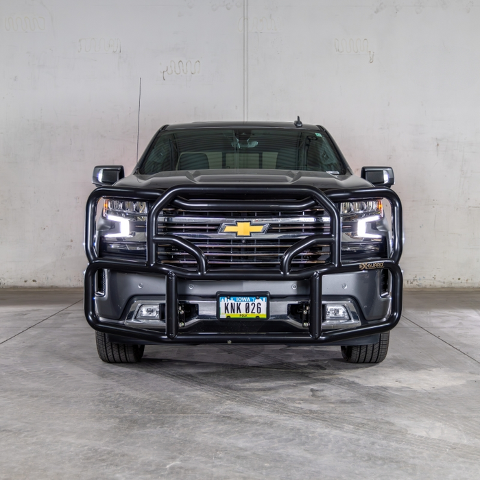 Ex-Guard Kit Extreme-Duty Full-Height Coverage Black Grille Guard Kit w/ Mounting Bracket Model HX-50BG3-GM1519-MB-19HX-GM15