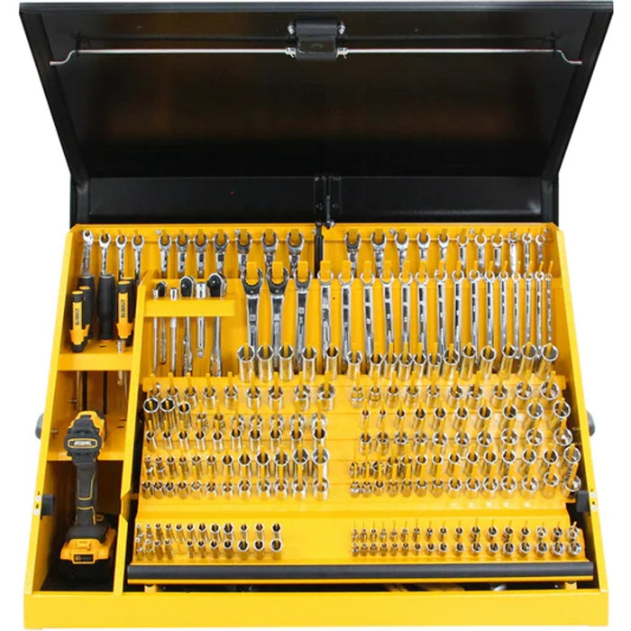 Montezuma 36 x 17 In. Steel Triangle® Toolbox Yellow/Black Top Mount Toolbox DXTB36BY