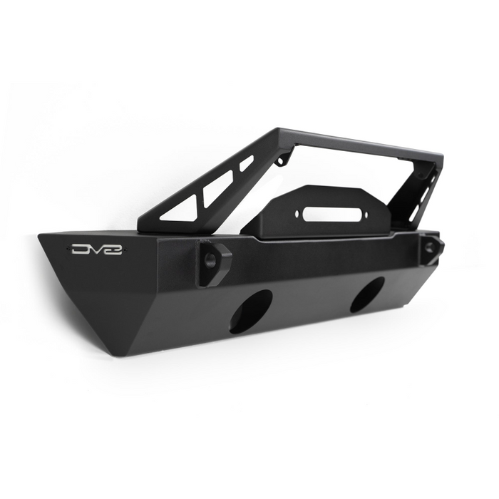 DV8 Offroad 2007-2026 Jeep GladiatorJT Wrangler JK JKU JL JLU Stubby Front Bumper With Plated Bull Bar Model FBJL-06