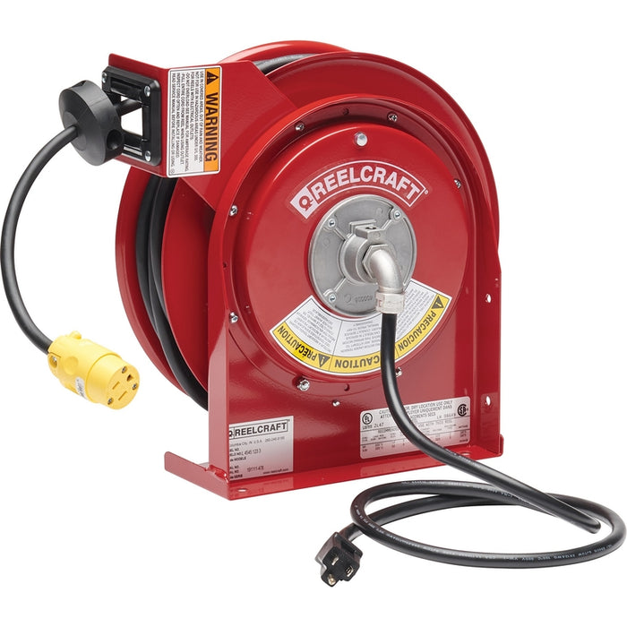 ReelCraft Series L 4000 16/3 50 ft. Premium Duty Single Receptacle Power Cord Reel Model L40501633