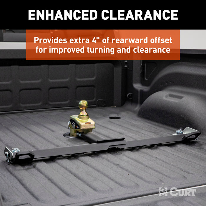 CURT RockerBall Multi-Fit OEM Puck System Gooseneck Ball with 4" Offset Model 60668