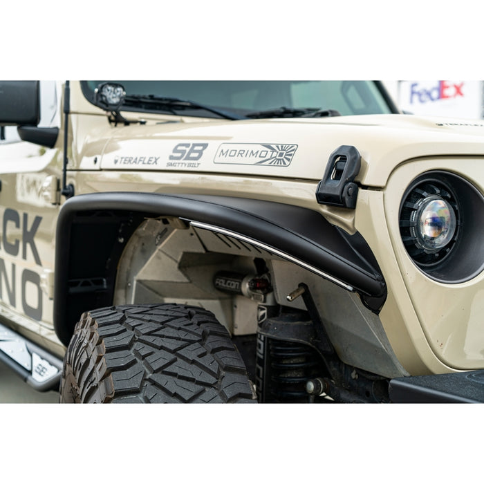 Smittybilt XRC Front Tube Fender Pair - Textured Black (18+ JL/JT) Model 77852