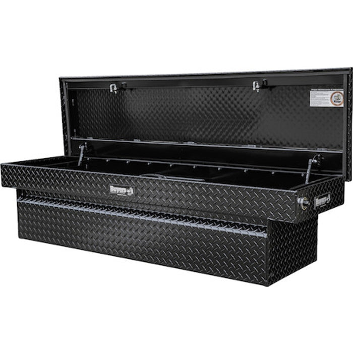 Buyers Products 23x20x71 Inch Gloss Black Diamond Tread Aluminum Crossover Truck Box Model 1729440