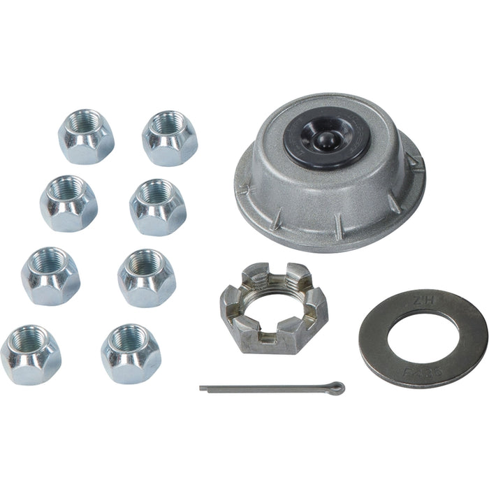 CURT 12" Brake Drum Hub Kit with Installed Bearings - 8 on 6-1/2", 1/2" Studs, 7,000-lb. Axles #2024013260 Model 2024013260