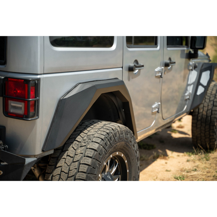 DV8 Offroad 2007-2018 Jeep Wrangler Front and Rear Fender Flares Model FDJK-09