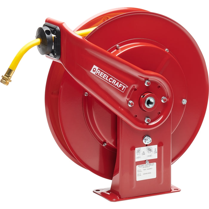 ReelCraft Series 7000 1/2 in. x 50 ft. Premium Duty Spring Retractable Garden Hose Reel - 150 PSI Air/Water Model 7850OLPSW57