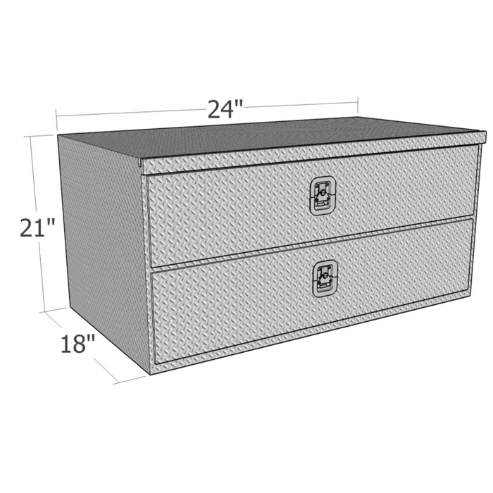 Brute 18" X 21" X 24"L HD Under Body -  Diamond, W/ Top Drawer & Button Door Model HD2124