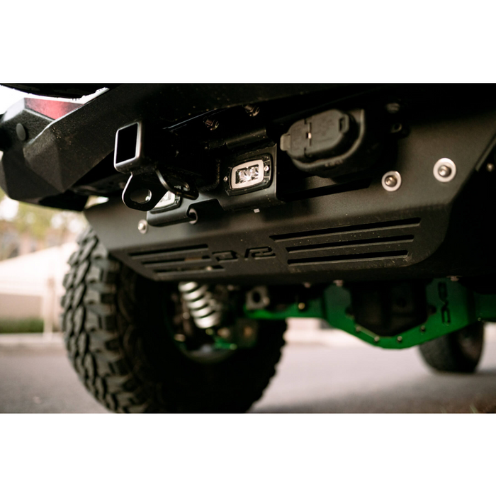 DV8 Offroad 2007-2025 Jeep Wrangler JK JKU JL JLU 2 and 4-Door Bolt-on Hitch with Lights Model AHJP-01