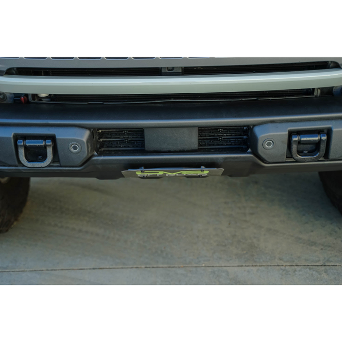 DV8 Offroad 2021-2026 Ford Bronco Capable Bumper Slanted Front License Plate Mount Model LPBR-05