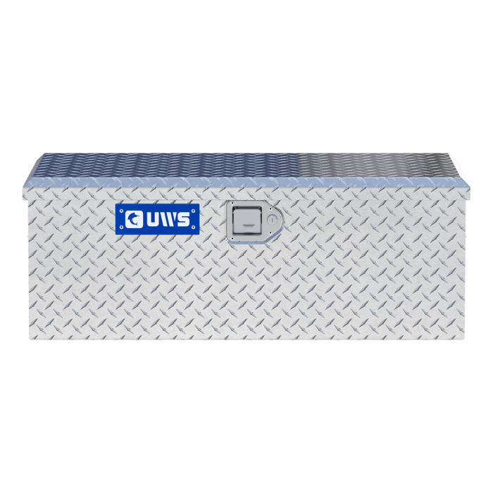 UWS 36" Bright Aluminum Heavy-Wall Foot Locker Tool Chest Storage Box, RigidCore Lid Model FOOT-LOCKER