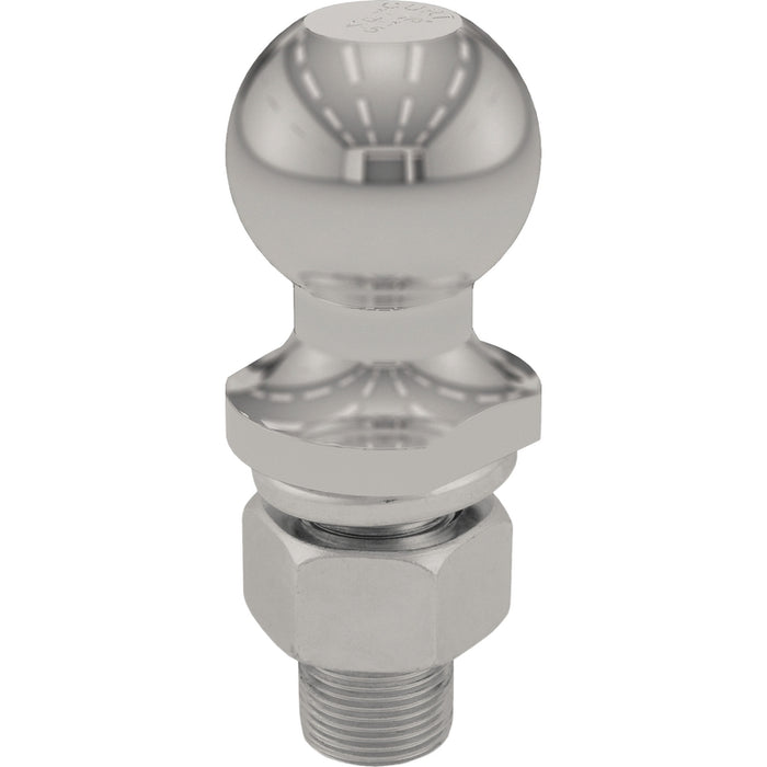 CURT Stainless Steel Trailer Hitch Ball, 3,500 lbs, 1-7/8-Inch Diameter, 1 x 2-1/8-Inch Shank Model 40051