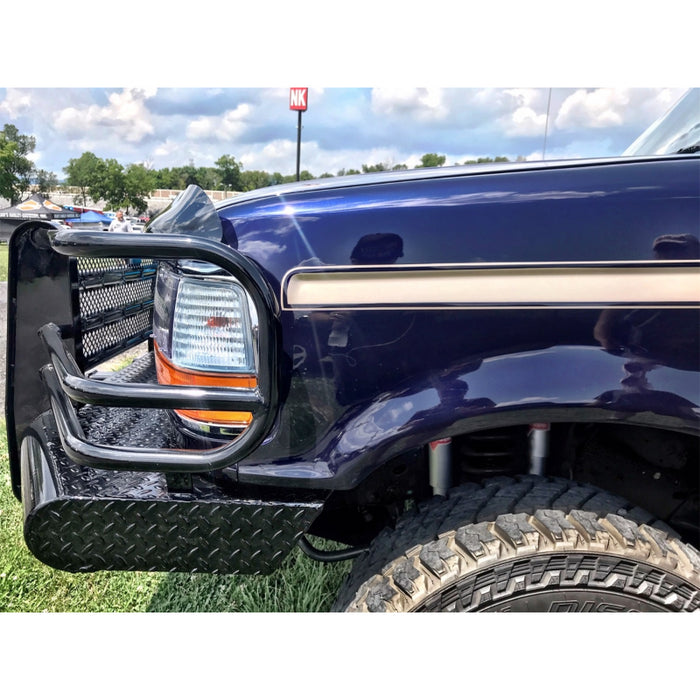 Ranch Hand Legend Series Front Bumper W/ Grille Guard Fits Select 92-97 Ford Bronco/F-150/F-250/F-350 Model FBF921BLR
