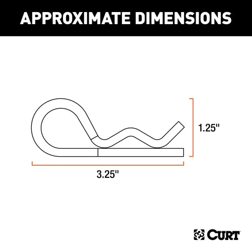CURT Trailer Hitch Clip for 1/2 or 5/8-Inch Pin Model 21600