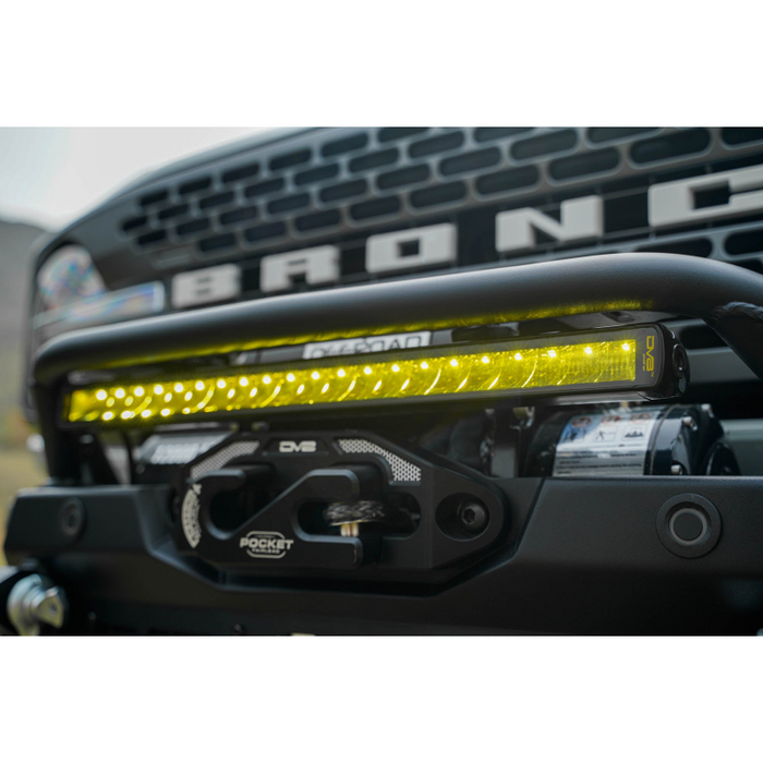 DV8 Offroad 20-Inch Elite Series Amber LED Light Bar Single Row Model BE20SW105W-A