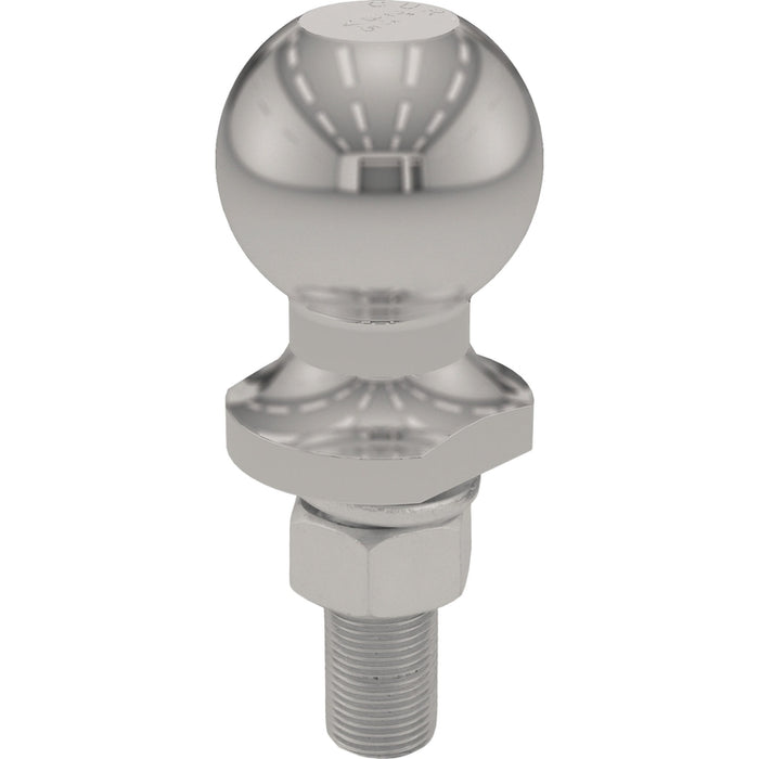 CURT Stainless Steel Trailer Hitch Ball, 3,500 lbs, 2-Inch Diameter, 3/4 x 2-1/8-Inch Shank Model 40052