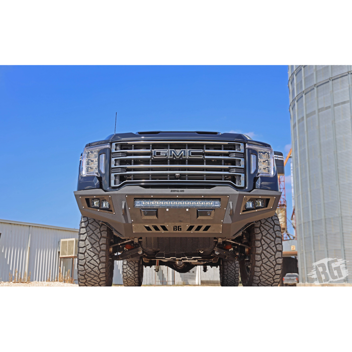 Bodyguard A2L Front Base - W/O Sensor Cutouts Single Light Bar Cutout Bare Metal Model GAG20BNBNN