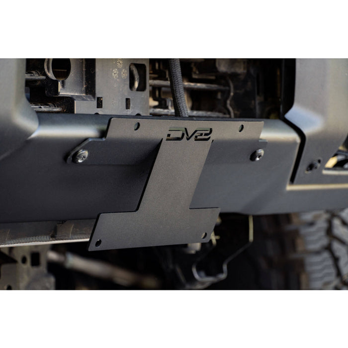 DV8 Offroad 2021-2025 Ford Bronco Factory Front Bumper License Relocation Bracket Model LPBR-01