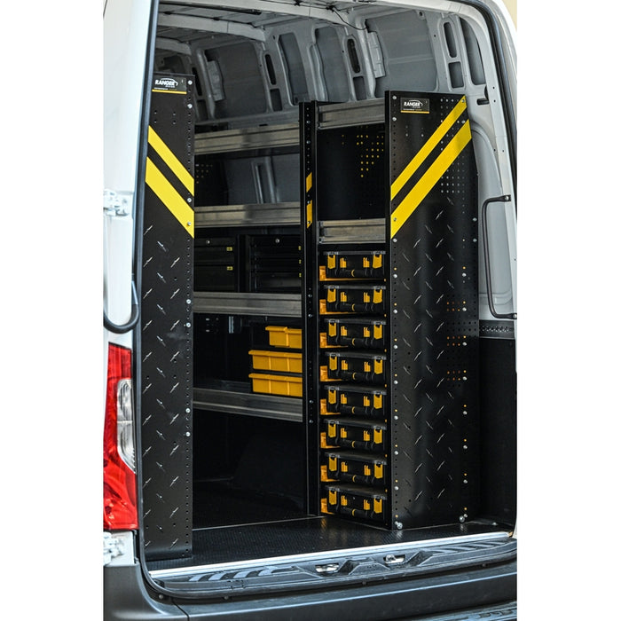 Ranger Design Partskeeper Parts Organizer Steel Storage Cabinet w/ 8 Carry Cases and 2 Shelves 16"x20"x62" Model N5-PS20-8