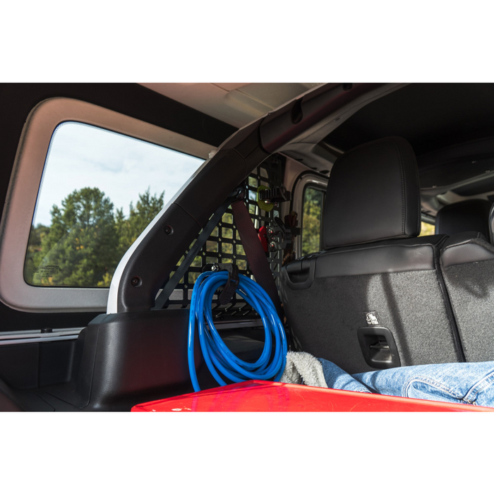 DV8 Offroad 2018-2026 Jeep Wrangler 4-Door Rear Window Pocketed Molle Panels Model MPJL-02
