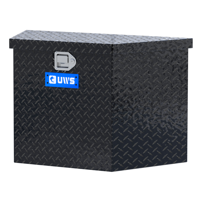 UWS Gloss Black Aluminum 34" Trailer Tongue Box Model TBV-34-BLK