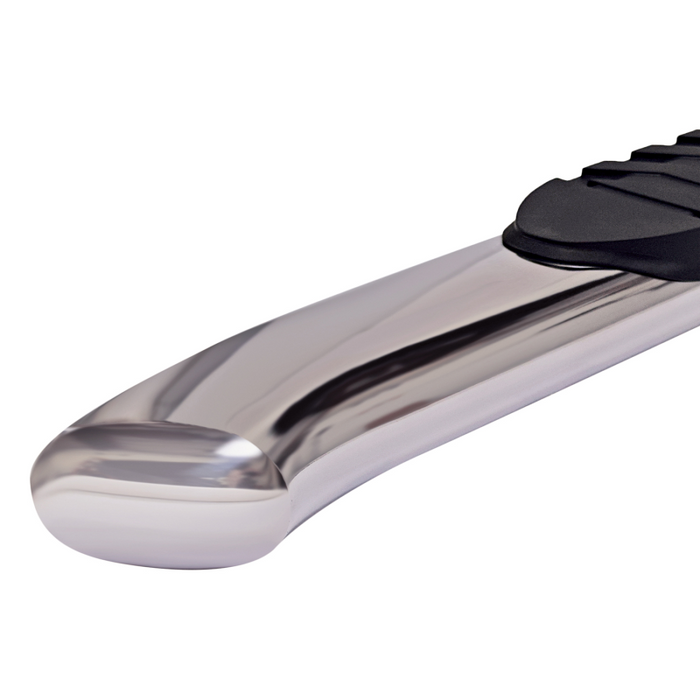 TrailFX 5" Oval Straight Step Nerf Bars W/ Step Pads Polished Stainless Steel Model A7050S