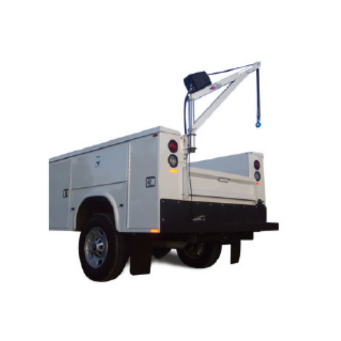 SpitzLift Service Body Corner 900 lb. 12V Pedestal Crane Package Model Option-1-SB/L