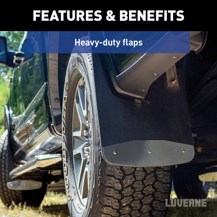 Luverne Rear 12" x 20" Rubber Mud Guards, Select Dodge, Ram 1500, 2500 (2 Flaps) Model 250931