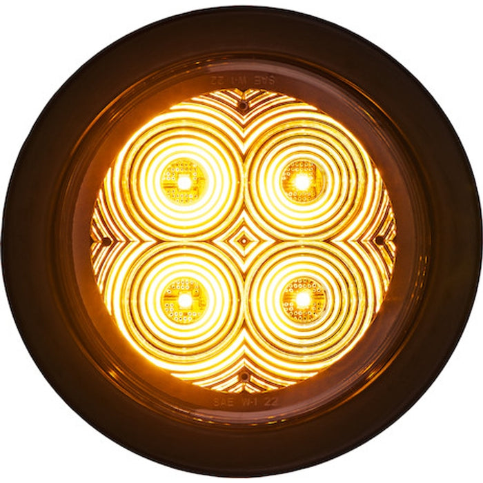Buyers Products 4 Inch Round LED Amber/Amber Lens Recessed Strobe Light Model SL42AO