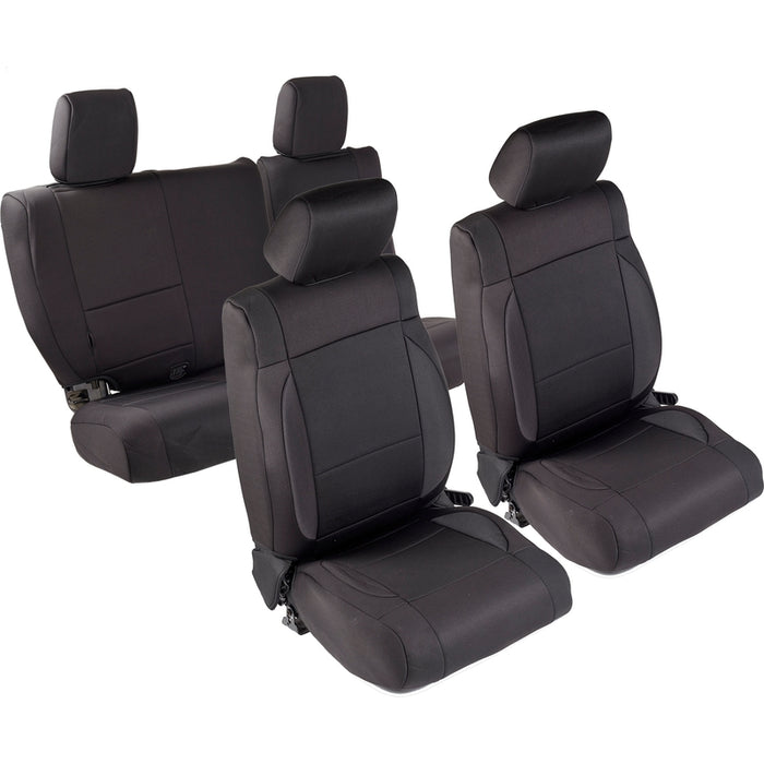 Smittybilt Neoprene Seat Cover Set Front/Rear – Black (2007 JKU) Model 471801