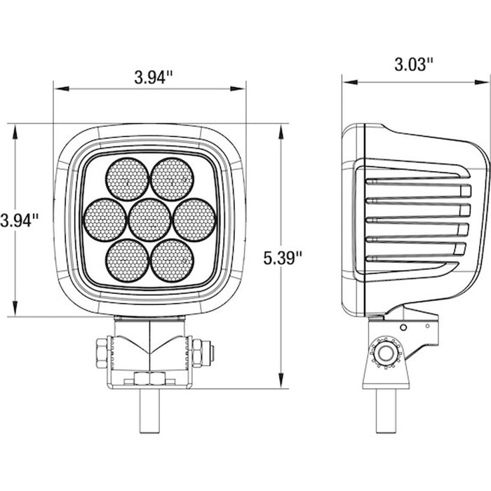 Buyers Products 4 Inch Wide Ultra Bright LED Flood Light Model 1492223