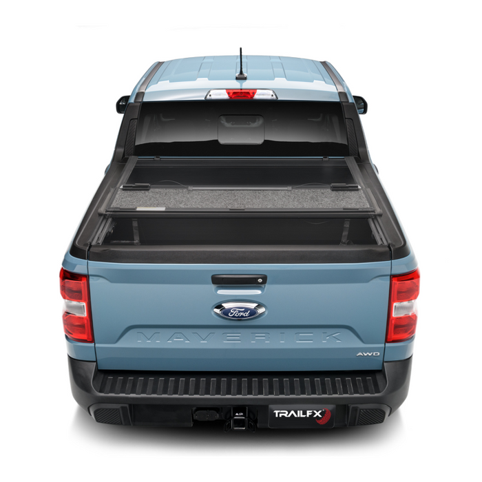 TrailFX Hard Tri-Fold Tonneau Cover Black Aluminum Model TFX3711