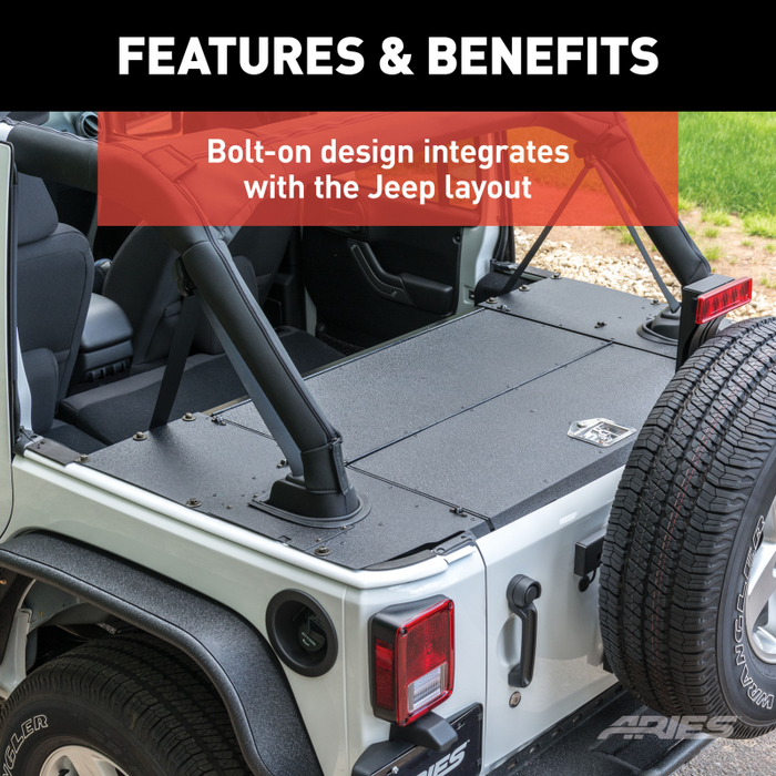 ARIES Jeep JK Unlimited Security Cargo Lid Center Section Model ALC25000-00
