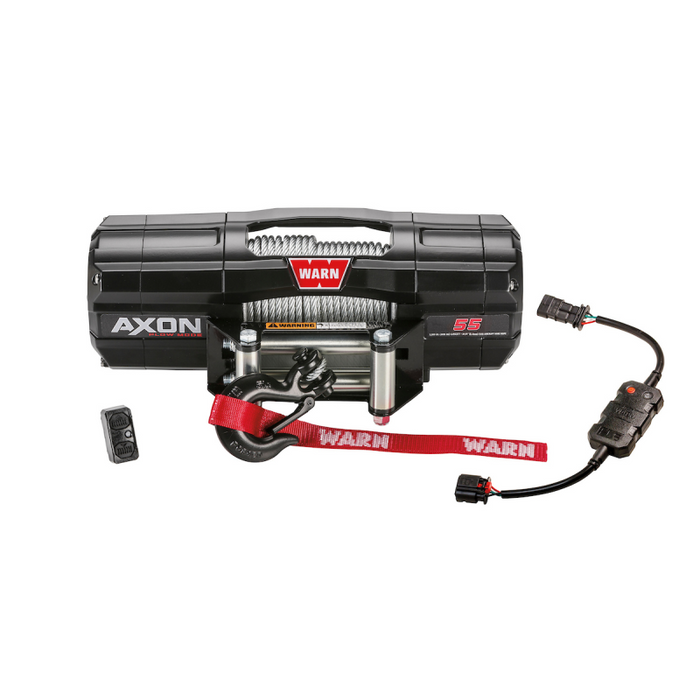 Warn AXON Plow Mode 55 Powersports 5500 Pull Capacity 50" Of 1/4 Steel Rope With Black Hook Model 110255