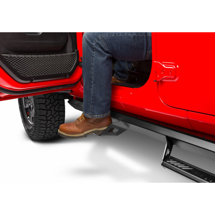 N-Fab Predator Pro Side Steps Textured Black Aluminum Model PRJ1980T-TX