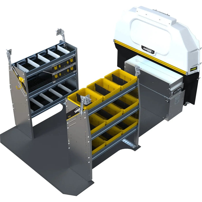 Ranger Design Aluminum Van Shelving Package for Mercedes Metris All Wheelbase - Dual Sliding Doors Model MMR-27