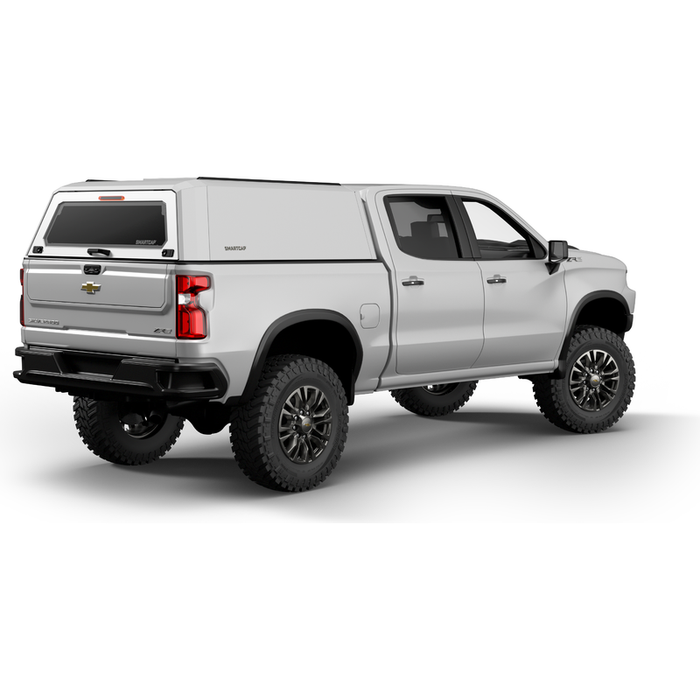 SmartCap OEM White Truck Bed Cap EVOh Hatchback Series w/ Vertical Locks Model EH0108-WH