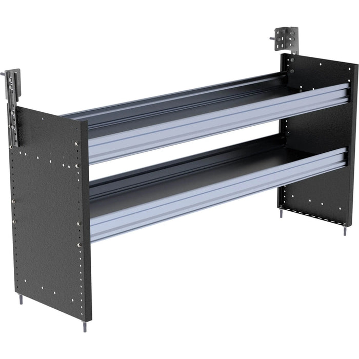 Ranger Design S2 Steel 2 Tray Square Back Van Shelving for Cargo Vans 16"x60"x26" Model S2-RS60-2