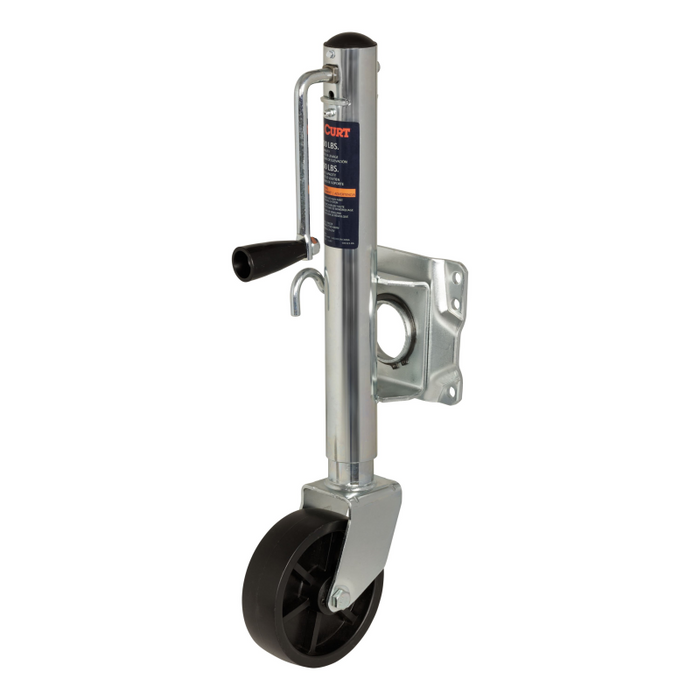 CURT Marine Trailer Jack with 6" Wheel 1,000 lbs, 10" Travel Model 25003