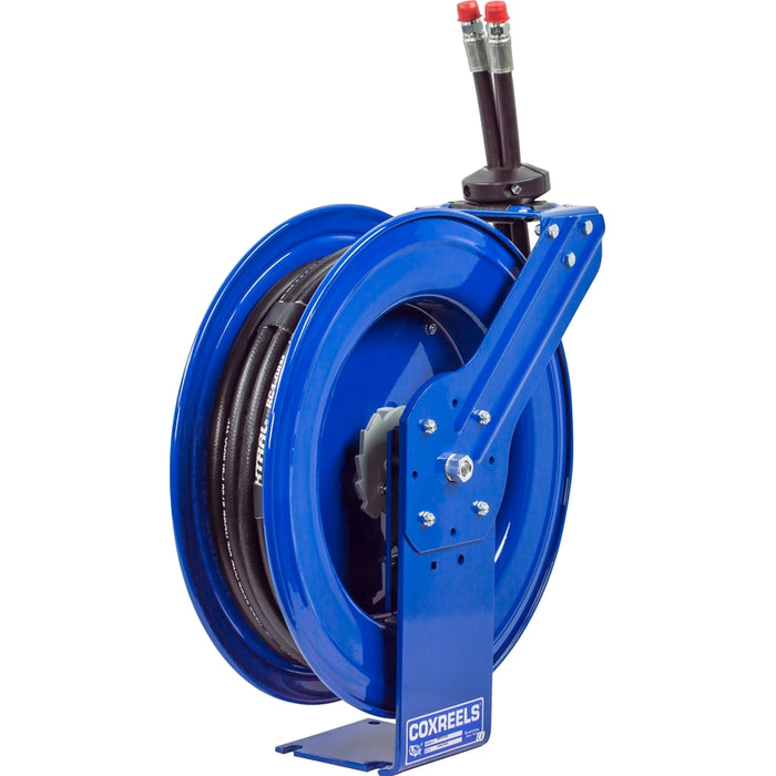 Coxreels MPD Series Dual Hydraulic Spring Rewind Hose Reel 3/8 in. x 30 ft. - Hose Included 3000 PSI Model MPD-N-330