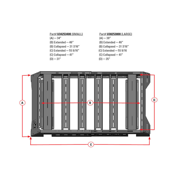 N-Fab Universal Roof Rack Textured Black Model U34253400